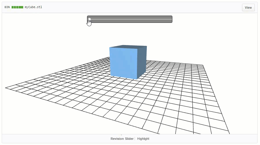interactive 3D viewer showing changes as the slider changes