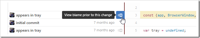 View blame prior to this change button
