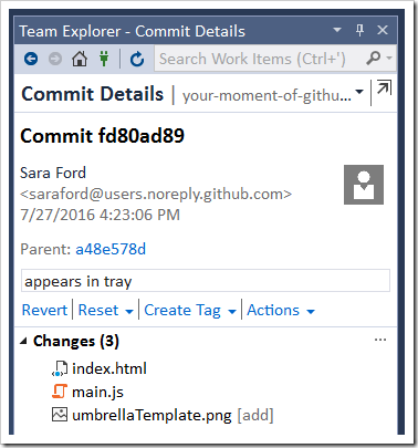 Commit details for the last commit that modified line 3