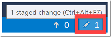 pen or pencil icon button for Changes pane