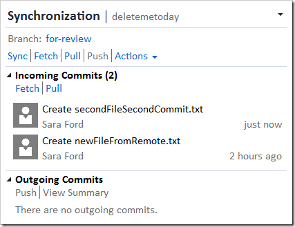 downloaded commits