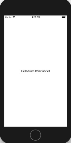 displaying Fabric1 when tapped in its own page